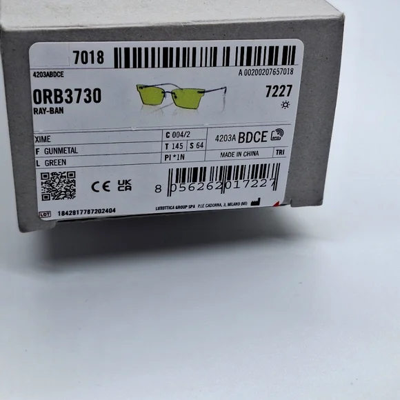 Green Lens Gunmetal Frame Ray Ban Sunglasses - Picture 5 of 6